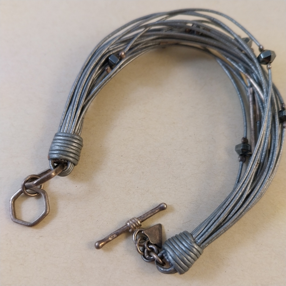 Silpada Sterling Silver Multi-Strand Bracelet with Black Accents - Picture 7 of 16